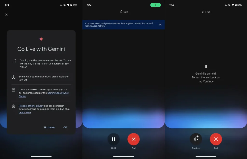 Gemini Live Available for Free on Android