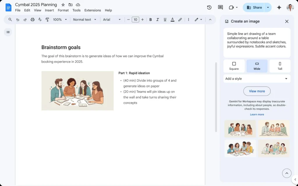 Google Docs Empowers Users with Imagen 3 Image Generation