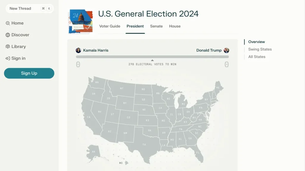 Perplexity Launches AI-Powered Election Information Hub for 2024