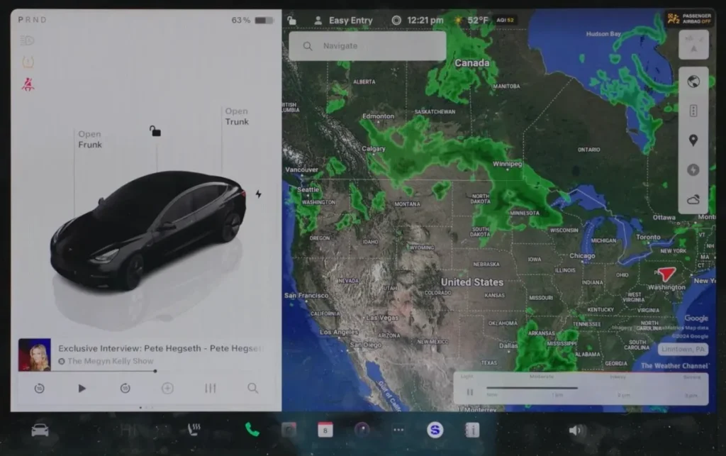 Tesla Expands Weather Radar to More Vehicles in Major Update